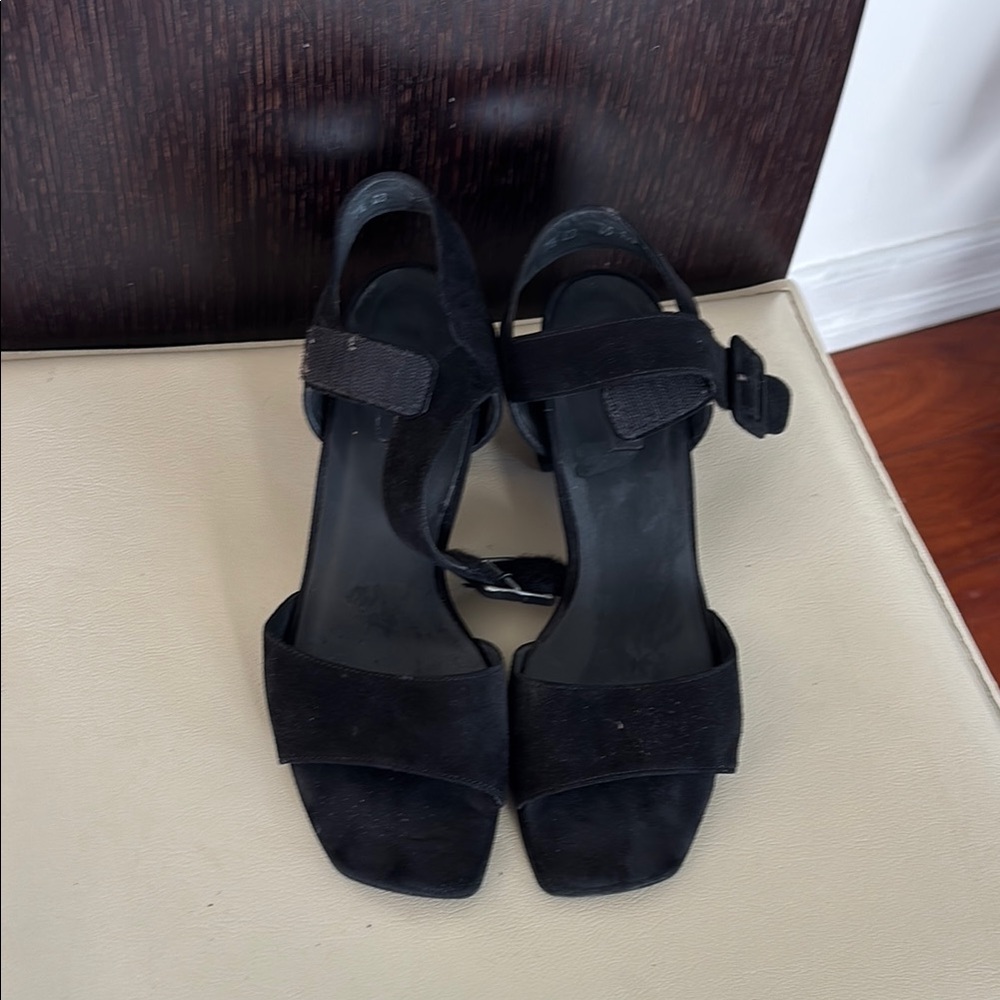 Paul Green Black Heels Ankle Strap Elegant Sz 7 1/2 US 41